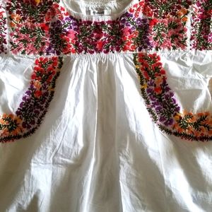 MADEWELL FLORAL EMBROIDERED TOP M